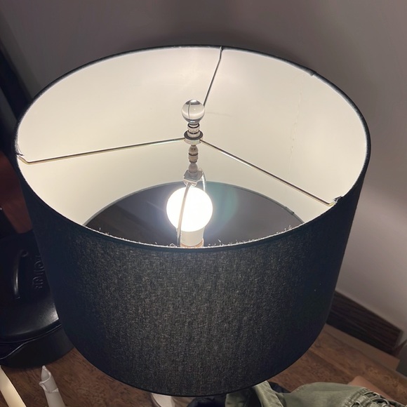 Pottery Barn Textured Gallery Straight Sided Lamp Shade - Black - Picture 5 of 6